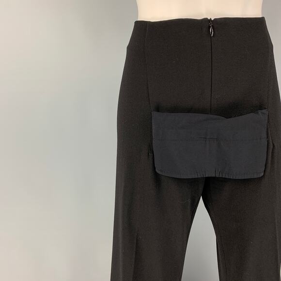 JEAN PAUL GAULTIER Size 8 Black Wool Polyamide Dress Pants - Picture 2 of 6